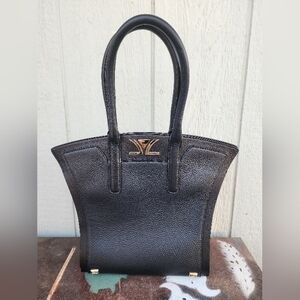 Le Vian Chic Black Tote Bag Made In Italy